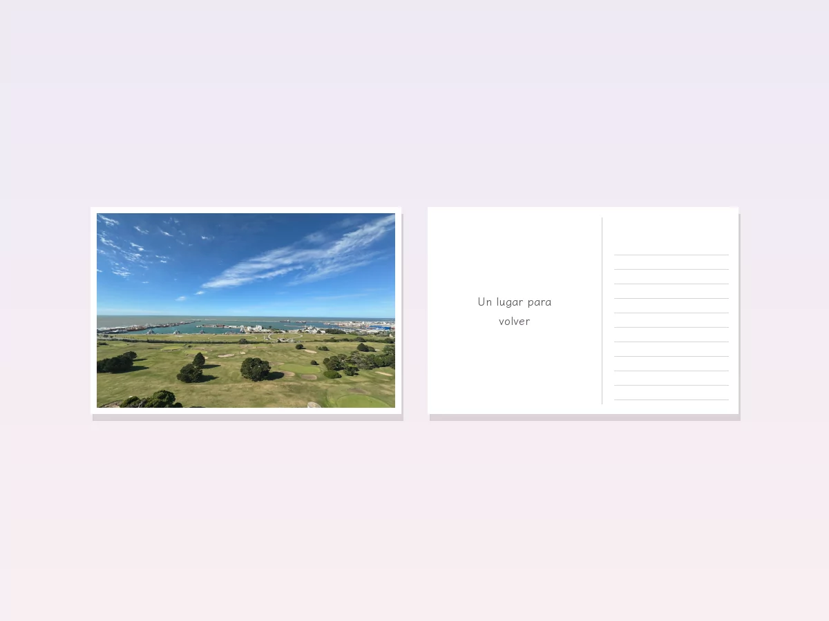 Ejemplo de Postales personalizadas con sus proporciones y márgenes de impresión